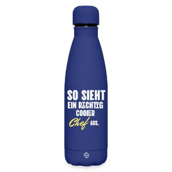 Voici à quoi ressemble un patron vraiment cool - Bouteille isotherme SOFT TOUCH 500 ml - bleu foncé  - Devant