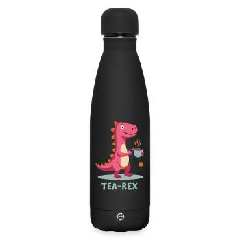 TEA-REX Motif du thé - Bouteille isotherme SOFT TOUCH 500 ml - noir - Devant