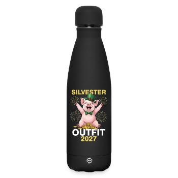 New Year's Eve Outfit 2026 - Matte Insulated Water Bottle 500 ml - black - Front