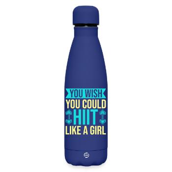 Fanatiques de fitness Hiit Like A Girl Gymnastique suédoise Gym - Bouteille isotherme SOFT TOUCH 500 ml - bleu foncé  - Devant