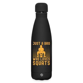Fanatiques de fitness Bro qui aime les squats Calisthenics - Bouteille isotherme SOFT TOUCH 500 ml - noir - Devant