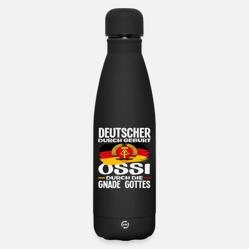 Grâce de Dieu Ossi disant l’orgueil de la RDA - Bouteille isotherme SOFT TOUCH 500 ml - noir