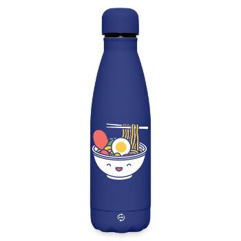 Ramen - Matte Insulated Water Bottle 500 ml - dark blue  - Front