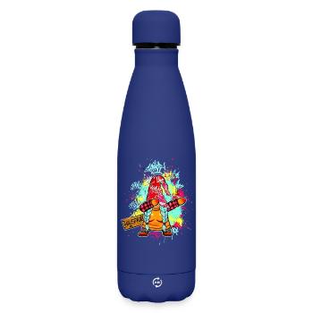 HAUSFRAU WICHTEL Dab Graffiti Lustig Xmas Mama - Matte Thermosflasche 500 ml - Dunkelblau  - Vorne