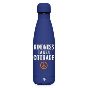 Anti-mobbing-freundlichkeit, Stehen Sie - Matte Thermosflasche 500 ml - Dunkelblau  - Vorne