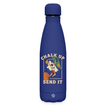 Kreide auf, schick es, kletterndes Bouldering-Spaß - Matte Thermosflasche 500 ml - Dunkelblau  - Vorne