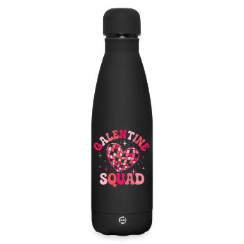 Galentine’s Day Squad February 13 Matching Gals  - Matte Insulated Water Bottle 500 ml - black - Front