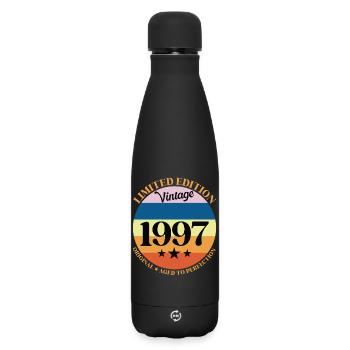 1997 Anniversaire Vintage Cadeau d'Anniversaire 97 - Bouteille isotherme SOFT TOUCH 500 ml - noir - Devant