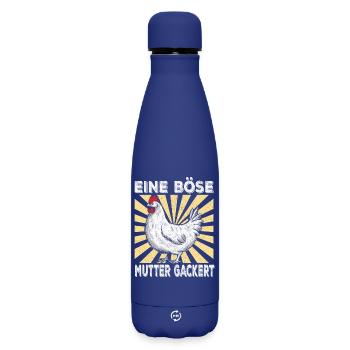 Eine Böse Mutter Gackert - Matte Thermosflasche 500 ml - Dunkelblau  - Vorne