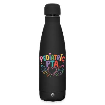 PTA pédiatrique Rainbow Heart - Bouteille isotherme SOFT TOUCH 500 ml - noir - Devant