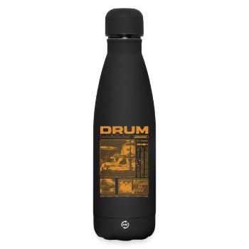 Rock Drummer Drum Player Streetwear - Matte Insulated Water Bottle 500 ml - black - Front
