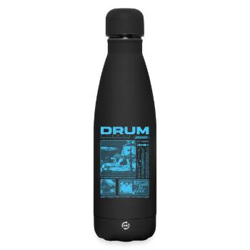 Rock Drummer Drum Player Streetwear - Matte Insulated Water Bottle 500 ml - black - Front