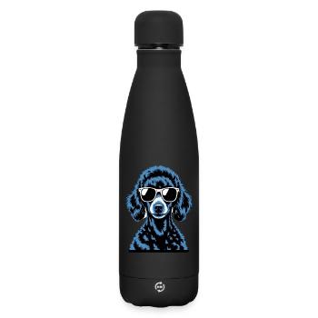 Schwarzer Pudel - Matte Thermosflasche 500 ml - Schwarz - Vorne