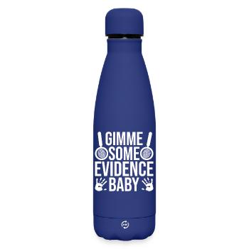 Forensic Analyst Gimme Some Evidence Squad Crime - Matte Insulated Water Bottle 500 ml - dark blue  - Front