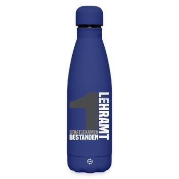 1st State Examination in Teaching - Matte Insulated Water Bottle 500 ml - dark blue  - Front