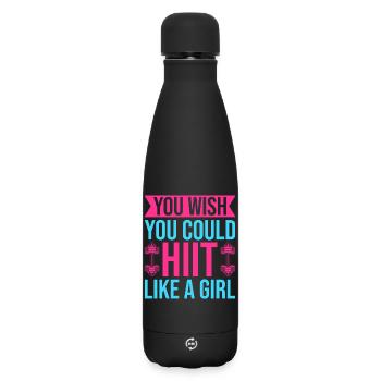 Fanatiques de fitness Hiit Like A Girl Gymnastique suédoise Gym - Bouteille isotherme SOFT TOUCH 500 ml - noir - Devant