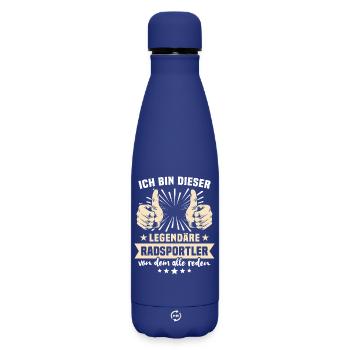 Dictons des cyclistes - Bouteille isotherme SOFT TOUCH 500 ml - bleu foncé  - Devant