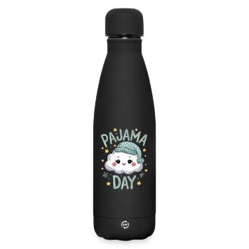  Pajama Day Süße Wolkenfigur Mit Schlafmütze Für - Matte Thermosflasche 500 ml - Schwarz - Vorne