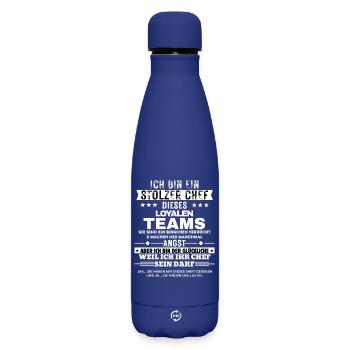 Stolzer Chef von einem loyalen Team - Matte Thermosflasche 500 ml - Dunkelblau  - Vorne
