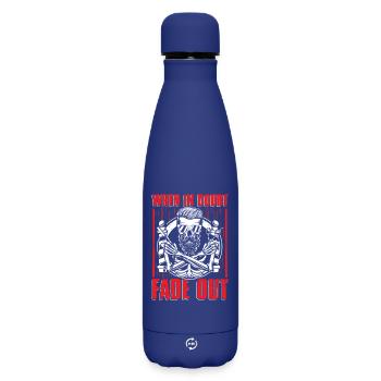 Skull Fade Out Graphic - Matte Insulated Water Bottle 500 ml - dark blue  - Front