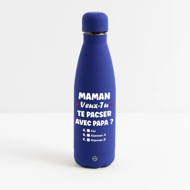 Mama, willst du eine eingetragene Lebenspartnerschaft mit Papa eingehen? Matte Thermosflasche 500 ml