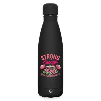 Women's Day Feminism - Matte Insulated Water Bottle 500 ml - black - Front