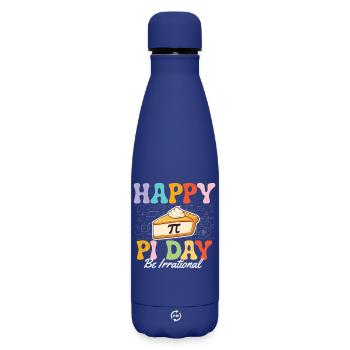 Bonne journée Pi, sois irrationnel Math Nerd Humour - Bouteille isotherme SOFT TOUCH 500 ml - bleu foncé  - Devant