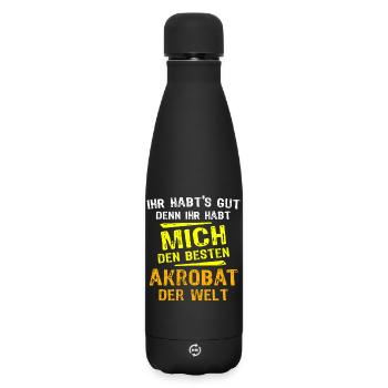 Don d’Acrobate - Bouteille isotherme SOFT TOUCH 500 ml - noir - Devant
