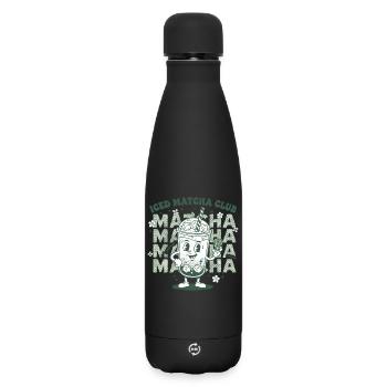 Iced Matcha Club Funny Matcha Tea Lover Green - Matte Thermosflasche 500 ml - Schwarz - Vorne