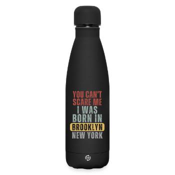 Geboren in Brooklyn, New York - Matte Thermosflasche 500 ml - Schwarz - Vorne