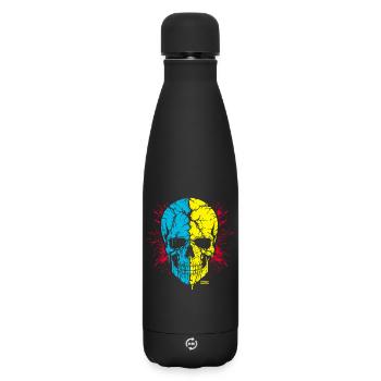 Totenkopf  - Matte Thermosflasche 500 ml - Schwarz - Vorne