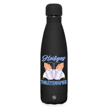 Saint papier toilette - Bouteille isotherme SOFT TOUCH 500 ml - noir - Devant