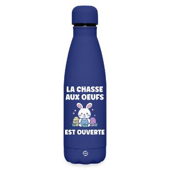 egg hunt - Matte Insulated Water Bottle 500 ml - dark blue  - Front
