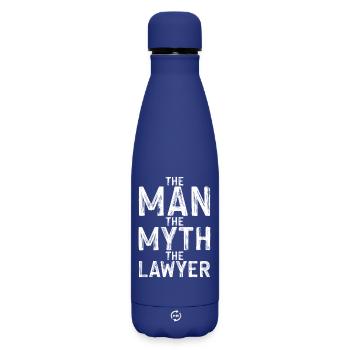 Mann Mythos Anwalt  - Matte Thermosflasche 500 ml - Dunkelblau  - Vorne