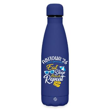Abitur Tour 2026 Abitur Trip Célébration de la fête de l’Abitur - Bouteille isotherme SOFT TOUCH 500 ml - bleu foncé  - Devant
