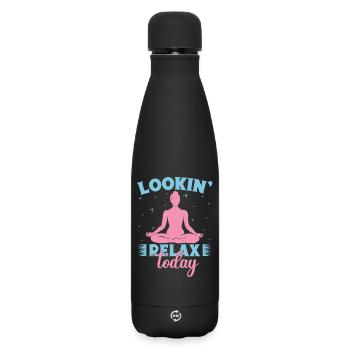 Yoga Lookin Relax Today Yoga drôle - Bouteille isotherme SOFT TOUCH 500 ml - noir - Devant