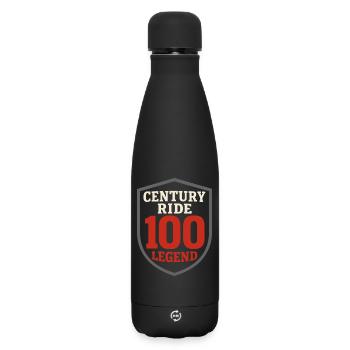 Century Ride 100-mile ride Cyclist Century - Matte Insulated Water Bottle 500 ml - black - Front