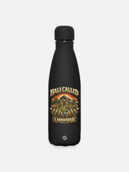 Bali Reise - Matte Thermosflasche 500 ml - Schwarz
