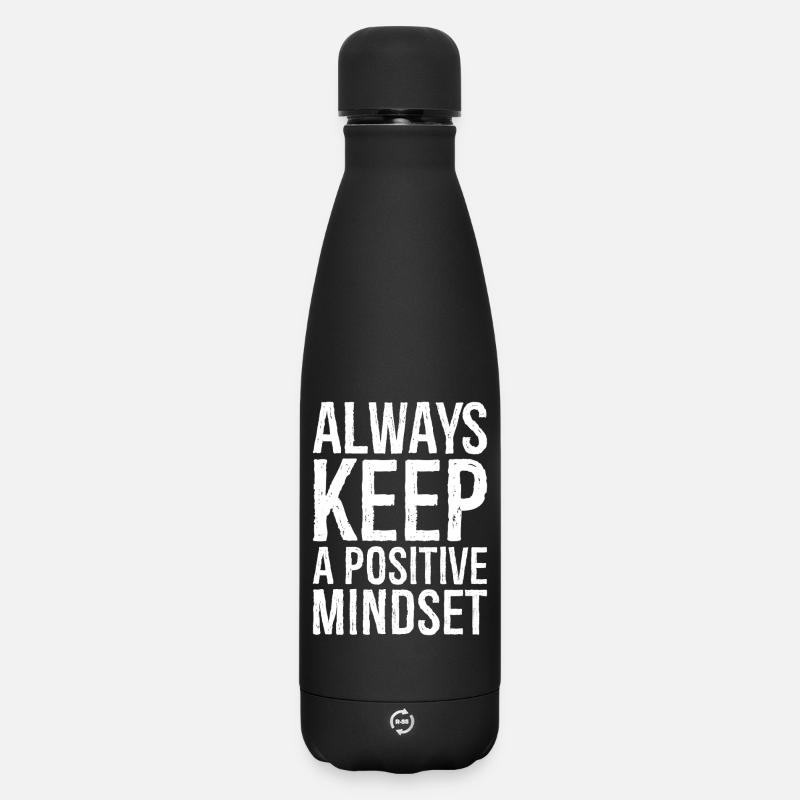 always keep a positive mindset - Bouteille isotherme SOFT TOUCH 500 ml - noir