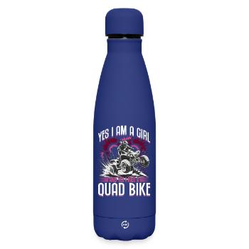 Quad ATV Femme Fille Quad Quad - Bouteille isotherme SOFT TOUCH 500 ml - bleu foncé  - Devant