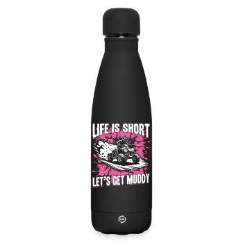 Quad ATV Femme Fille Quad Quad - Bouteille isotherme SOFT TOUCH 500 ml - noir - Devant