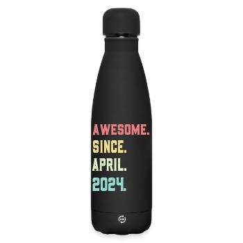 Awesome Since April 2024 - Matte Insulated Water Bottle 500 ml - black - Front