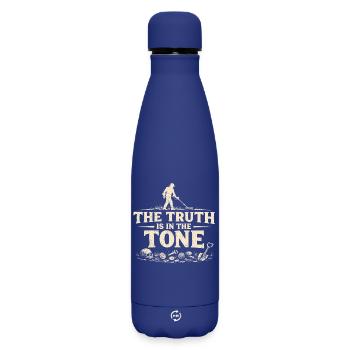 La vérité réside dans le ton | Détecteur de sonde - Bouteille isotherme SOFT TOUCH 500 ml - bleu foncé  - Devant