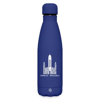 Venezuela, Caracas, Panthéon national, vénézuélien - Bouteille isotherme SOFT TOUCH 500 ml - bleu foncé  - Devant