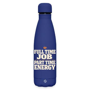 Ausgebrannter Millennial, Müder Erwachsener, - Matte Thermosflasche 500 ml - Dunkelblau  - Vorne