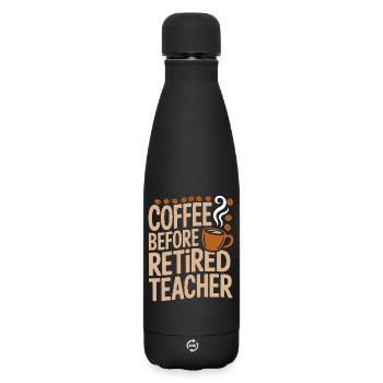 Retired Teacher Coffee Former Teacher Coffee Lover - Matte Insulated Water Bottle 500 ml - black - Front