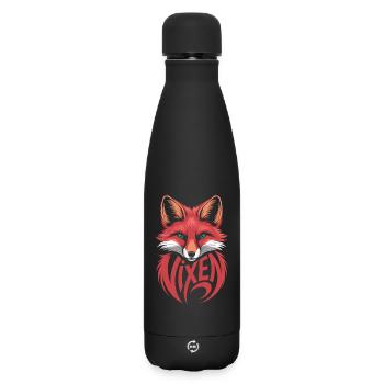 Vixen Fuchs Shirt - Stylisch Vixen Motiv Geschenk - Matte Thermosflasche 500 ml - Schwarz - Vorne