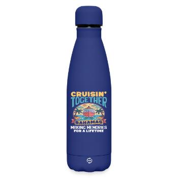 Croisière Ensemble aux Souvenirs des Bahamas - Bouteille isotherme SOFT TOUCH 500 ml - bleu foncé  - Devant