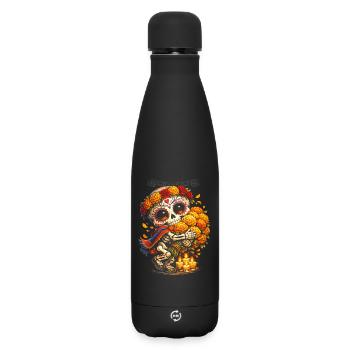 Dia De Los Muertos - Matte Thermosflasche 500 ml - Schwarz - Vorne