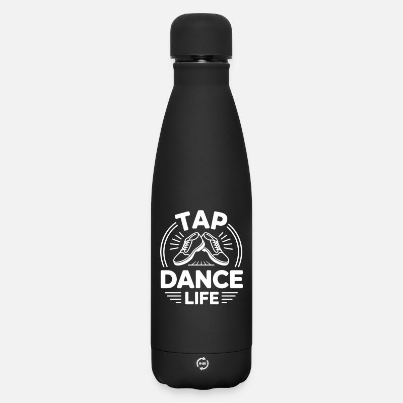 Vie de claquettes Danseur de stepptanz - Bouteille isotherme SOFT TOUCH 500 ml - noir